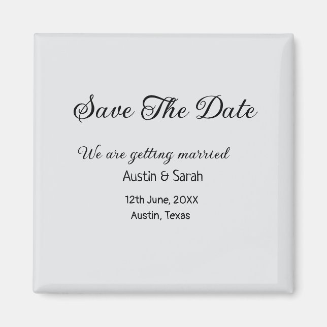 Íman Salvar o texto moderno do site de casamento QR da  (Frente)