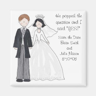Íman Salvar os ímãs do casamento da data