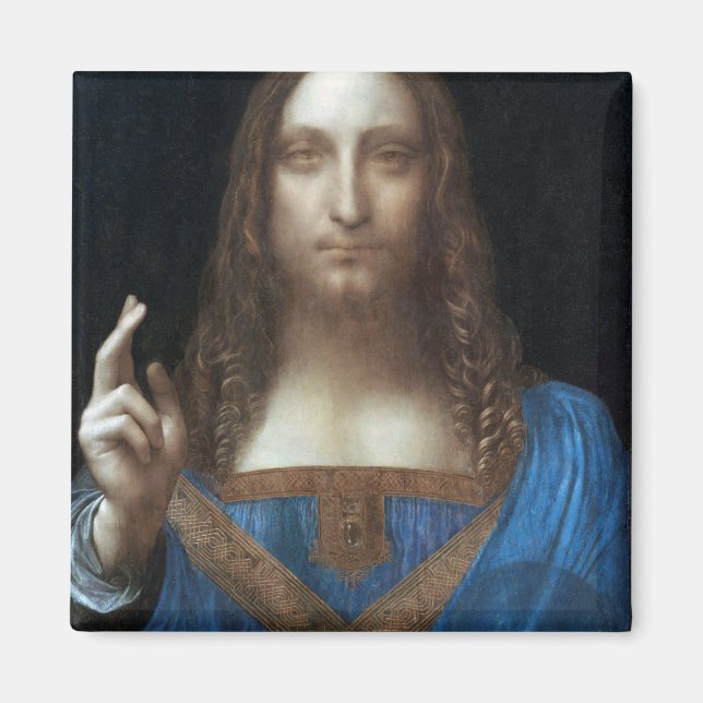Íman Salvator Mundi, Cristo de Jesus, Leonardo da Vinci (Frente)