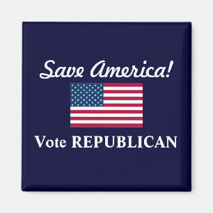 Íman Salve a América!/Vote REPUBLICANO+Bandeira dos EUA