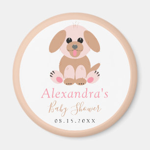 Íman Salve A Data Bebê Personalizado Puppy Neutro