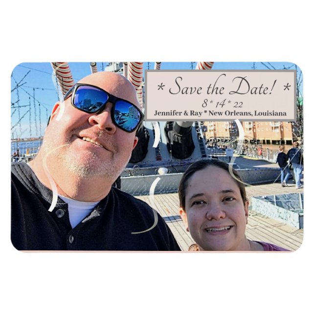 Íman Salve a data do ímã de fotos flexível (Horizontal)