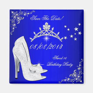 Íman Salve A Data Doce 16 Saltos de Sapato Tiara Azul