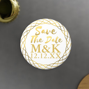 Íman Salve A Data Faux Gold Foil Wreath Wreath Wnet