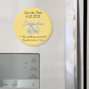Íman Salve a Data Ímãs Amarelo Suave Azul