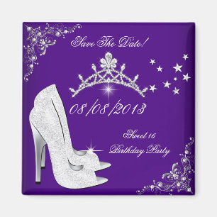 Íman Salve A Data Sapatos De Salto Alto Roxo Escuro Tia