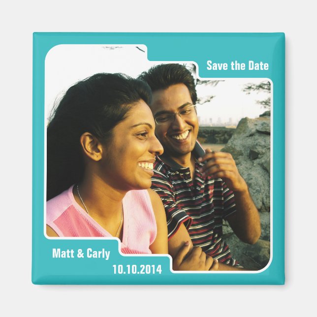 Íman Salve a data Scallop Blue Magnet (Frente)