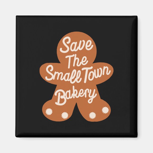 Íman Salve a Pequena Cidade Natal Kery Gingerbread Chri (Frente)