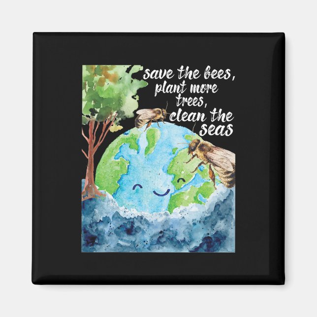 Íman Salve As Abelhas - Proteção Ambiental Dia Da Terra (Frente)