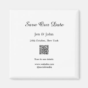 Íman Salve nossa data Leia QR para detalhes nome data s