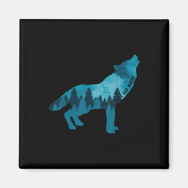 Íman Salve nossa floresta Proteção ambiental Howo Wo (Frente)