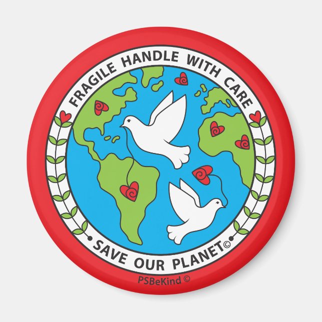 Íman Salve nosso planeta_ímã 2,25" (Frente)