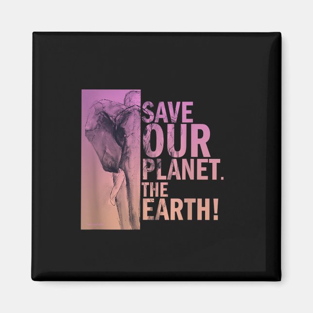Íman Salve Nosso Planeta O Elefante Da Terra (Frente)