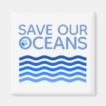 Salve nossos oceanos Ondas Terrestres Azuis Estili