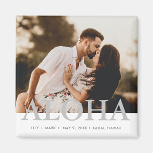 Íman Salve o Dia do Casamento com Foto das Ilhas Havaia