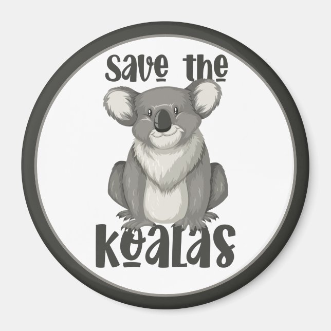 Íman Salve o ímã Koalas (Frente)