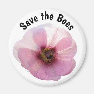 Íman Salve o Magnet Hollyhock Rosa das Abelhas
