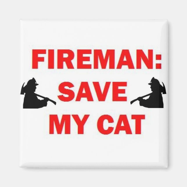 Íman Salve o meu Fireman de Cat (Frente)