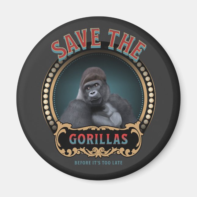 Íman Salve Os Gorilas | Espécies Ameaçadas (Frente)