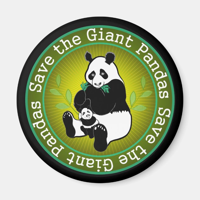 Íman Salve os Pandas Gigantes (Frente)