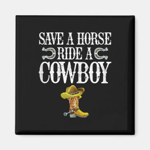 Íman Salve Um Cavalo Andando Um Cowboy