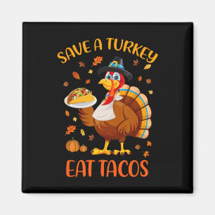 Íman Salve Uma Turquia Coma Tacos Engraçados Homens De