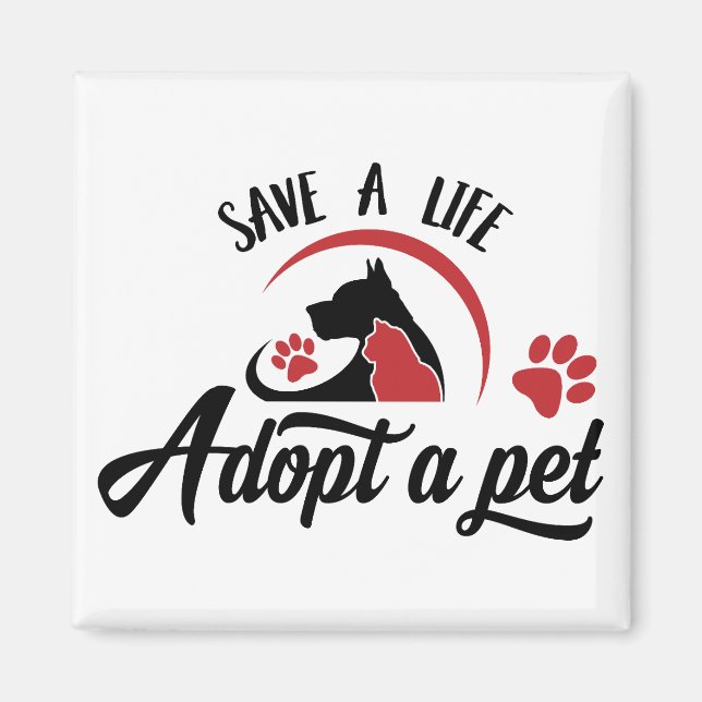 Íman Salve uma Vida Adote um Pet  (Frente)