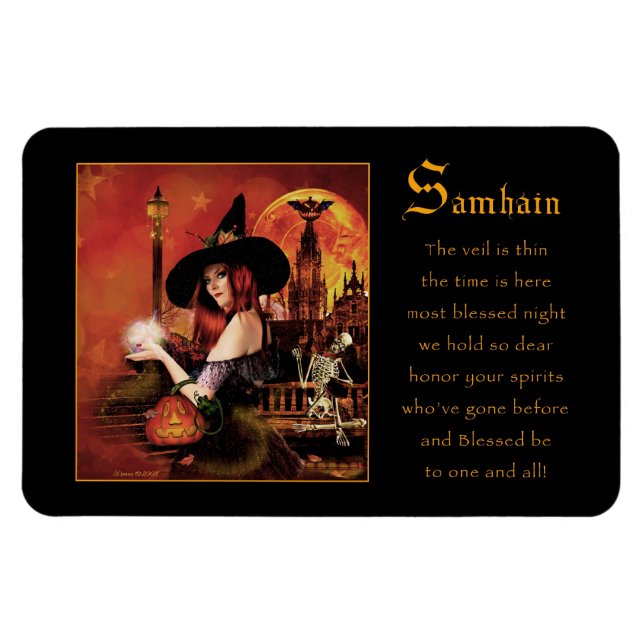 Íman Samhain Magical Witch Magnet (Horizontal)