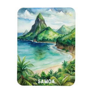 Íman Samoa National Park Watercolor Painting