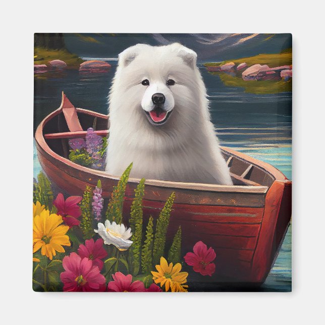 Íman Samoyed em um Paddle: Uma Aventura Cênica (Frente)