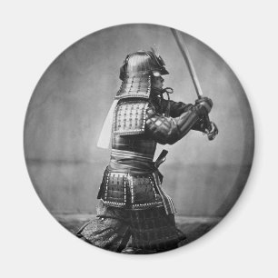 Íman Samurai blindado com espada e punhal em 1860