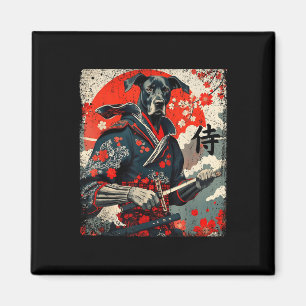 Íman Samurai Great Dane Tattoo Kawaii Ukiyo-e