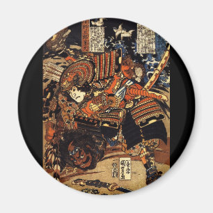 Íman Samurai no combate, cerca de 1800's
