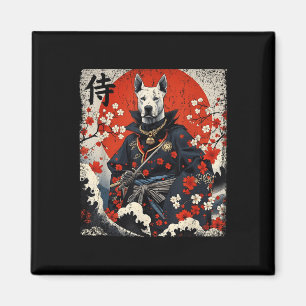 Íman Samurai Pitbull japonês Tattoo Kawaii Ukiyo-e Nin