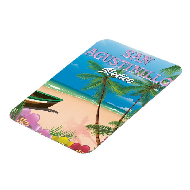 Íman San Agustinillo Mexico Beach poster (Left Side)