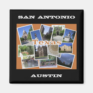 Íman San Antonio/colagem de Austin Texas