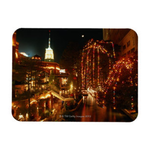 Íman San Antonio Riverwalk na noite