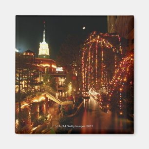 Íman San Antonio Riverwalk na noite