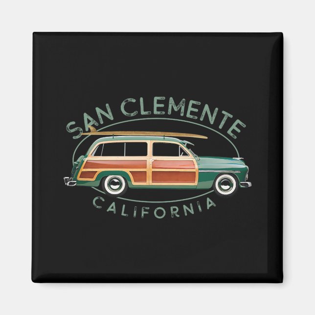 Íman San Clemente Califórnia Surf Vintage  (Frente)