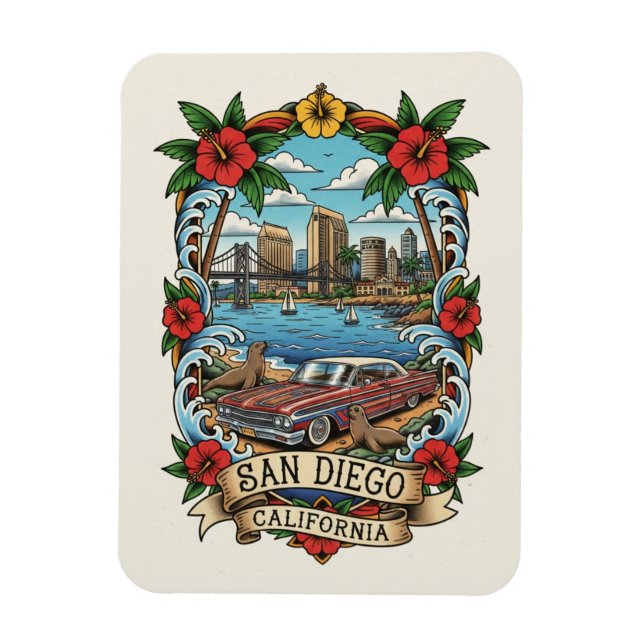 Íman San Diego Califórnia (Vertical)