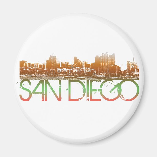 Íman San Diego Skyline Design (Frente)