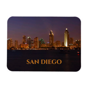 Íman San Diego Skyline Night Lights da Baía de San Dieg