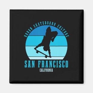 Íman San Francisco Califórnia Skateboarder Urna Skatebo