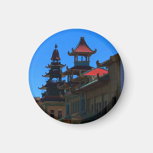 Íman San Francisco Chinatown nº 10 Redonda (Frente)