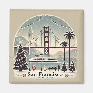 Íman San Francisco Christmas - Ponte Ouro Gate
