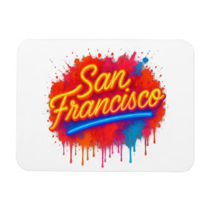 Íman San Francisco Neon Splash Street T-Shirt