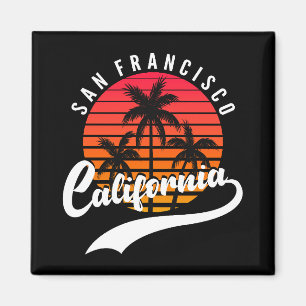 Íman San Francisco Retro Sunset E Palm Treine