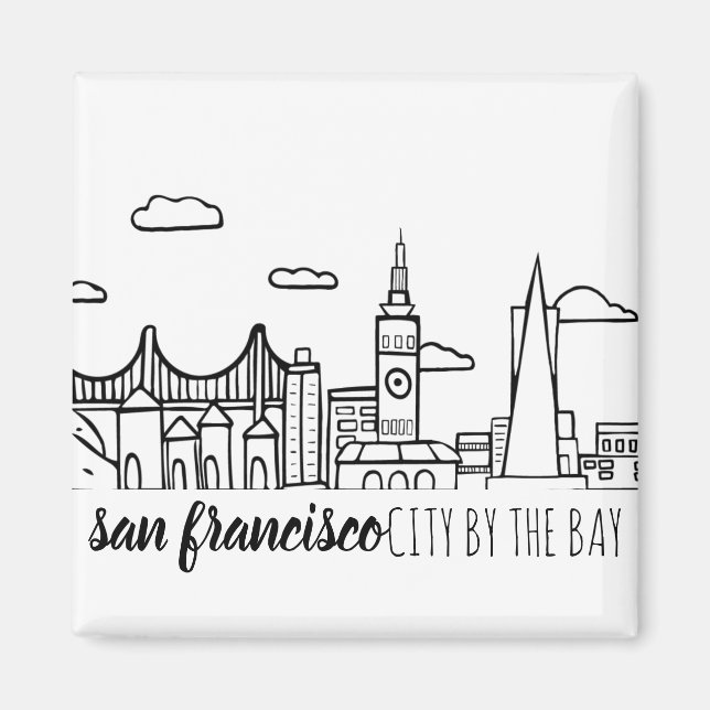 Íman San Francisco Skyline (Frente)