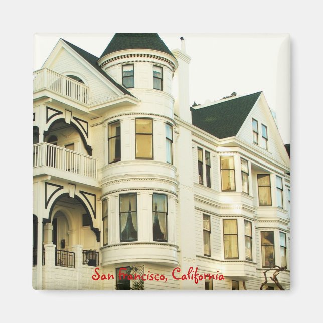 Íman San Francisco Victorian House Magnet (Frente)