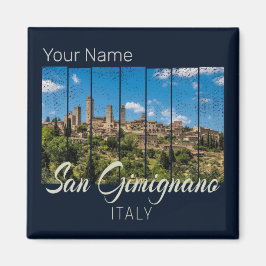 Íman San Gimignano Toscana Itália Vinatge Panorâmica Vi